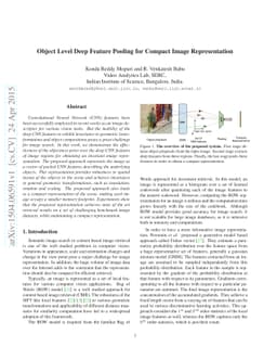 Object Level Deep Feature Pooling for Compact Image Representation