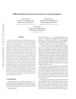 Differential Recurrent Neural Networks for Action Recognition
