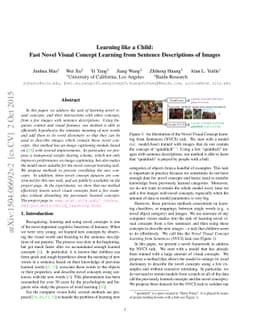 Learning like a Child: Fast Novel Visual Concept Learning from Sentence
  Descriptions of Images