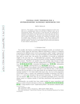 Central limit theorems for a hypergeometric randomly reinforced urn