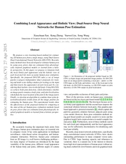 Combining Local Appearance and Holistic View: Dual-Source Deep Neural
  Networks for Human Pose Estimation