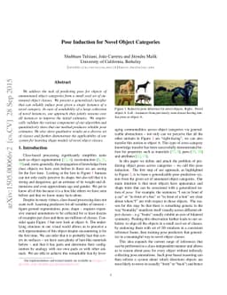 Pose Induction for Novel Object Categories