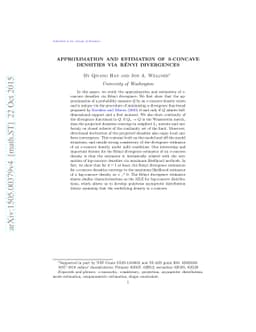 Approximation and Estimation of s-Concave Densities via Rényi
  Divergences