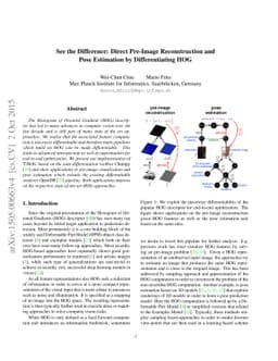 See the Difference: Direct Pre-Image Reconstruction and Pose Estimation
  by Differentiating HOG