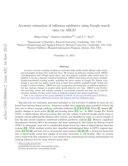 Accurate estimation of influenza epidemics using Google search data via
  ARGO