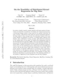 On the Feasibility of Distributed Kernel Regression for Big Data