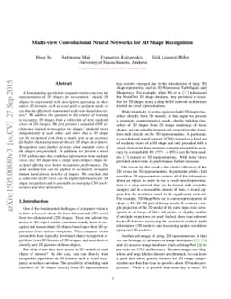 Multi-view Convolutional Neural Networks for 3D Shape Recognition