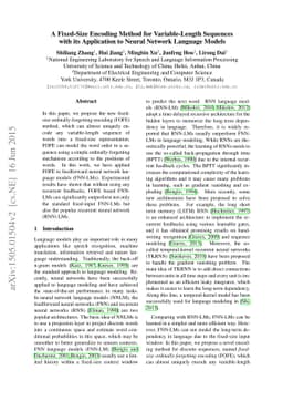 A Fixed-Size Encoding Method for Variable-Length Sequences with its
  Application to Neural Network Language Models