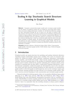 Scaling It Up: Stochastic Search Structure Learning in Graphical Models