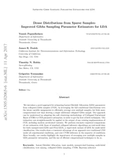Dense Distributions from Sparse Samples: Improved Gibbs Sampling
  Parameter Estimators for LDA