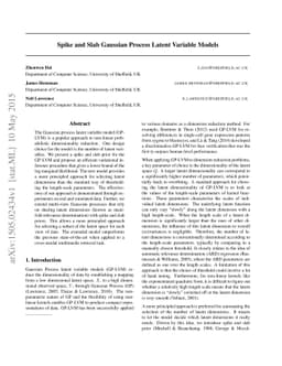 Spike and Slab Gaussian Process Latent Variable Models