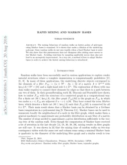 Rapid mixing and Markov bases