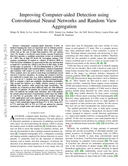 Improving Computer-aided Detection using Convolutional Neural Networks
  and Random View Aggregation