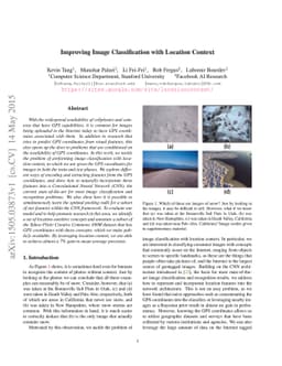 Improving Image Classification with Location Context
