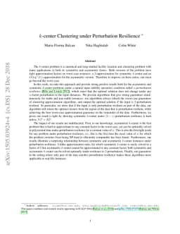 $k$-center Clustering under Perturbation Resilience