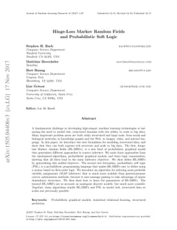 Hinge-Loss Markov Random Fields and Probabilistic Soft Logic