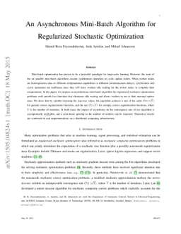 An Asynchronous Mini-Batch Algorithm for Regularized Stochastic
  Optimization