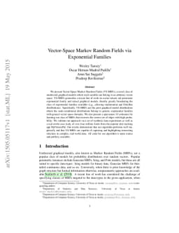 Vector-Space Markov Random Fields via Exponential Families