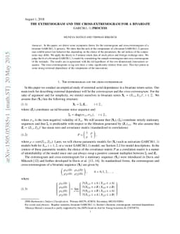 The extremogram and the cross-extremogram for a bivariate GARCH(1,1)
  process