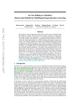 Are You Talking to a Machine? Dataset and Methods for Multilingual Image
  Question Answering