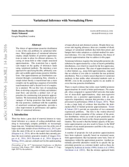 Variational Inference with Normalizing Flows