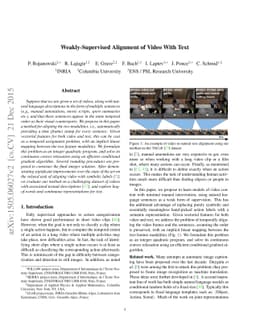 Weakly-Supervised Alignment of Video With Text