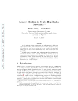 Leader Election in Multi-Hop Radio Networks