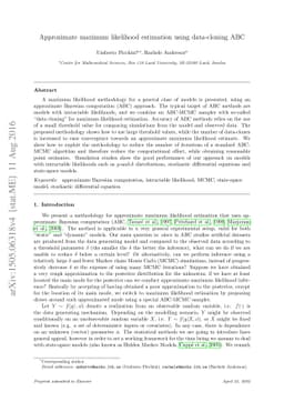 Approximate maximum likelihood estimation using data-cloning ABC