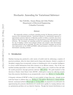 Stochastic Annealing for Variational Inference