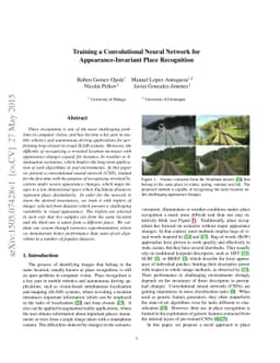 Training a Convolutional Neural Network for Appearance-Invariant Place
  Recognition