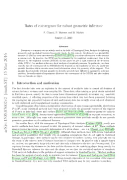 Rates of convergence for robust geometric inference