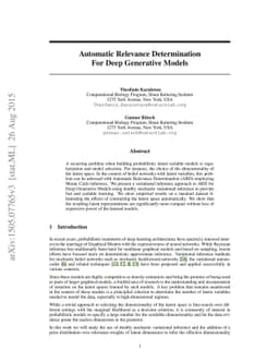 Automatic Relevance Determination For Deep Generative Models