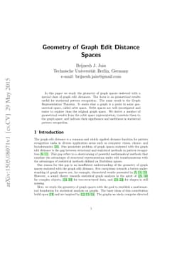 Geometry of Graph Edit Distance Spaces