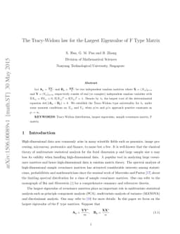 The Tracy-Widom law for the Largest Eigenvalue of F Type Matrix