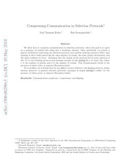 Compressing Communication in Distributed Protocols