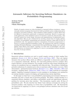 Automatic Inference for Inverting Software Simulators via Probabilistic
  Programming