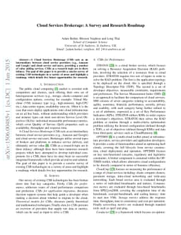 Cloud Services Brokerage: A Survey and Research Roadmap