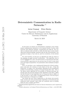 Deterministic Communication in Radio Networks