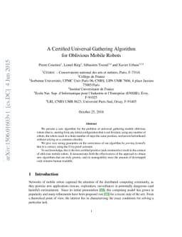 A Certified Universal Gathering Algorithm for Oblivious Mobile Robots