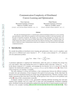 Communication Complexity of Distributed Convex Learning and Optimization