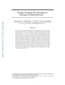 Deeply Learning the Messages in Message Passing Inference