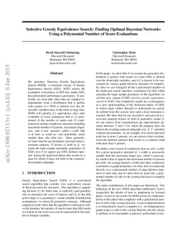 Selective Greedy Equivalence Search: Finding Optimal Bayesian Networks
  Using a Polynomial Number of Score Evaluations