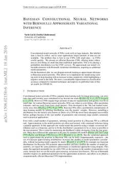 Bayesian Convolutional Neural Networks with Bernoulli Approximate
  Variational Inference