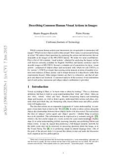 Describing Common Human Visual Actions in Images