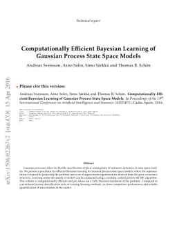 Computationally Efficient Bayesian Learning of Gaussian Process State
  Space Models