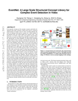 EventNet: A Large Scale Structured Concept Library for Complex Event
  Detection in Video