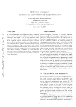 Reflection Invariance: an important consideration of image orientation