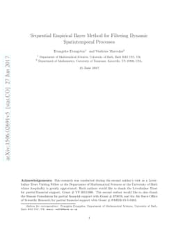 Sequential Empirical Bayes method for filtering dynamic spatiotemporal
  processes