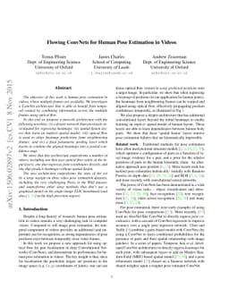 Flowing ConvNets for Human Pose Estimation in Videos