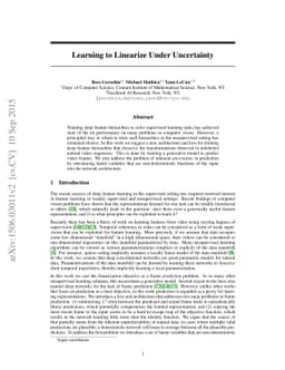 Learning to Linearize Under Uncertainty